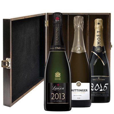 The Vintage Collection Treble Luxury Gift Boxed Champagne